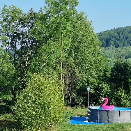 Domek w górach z jacuzzi, balią i basenem Nowica